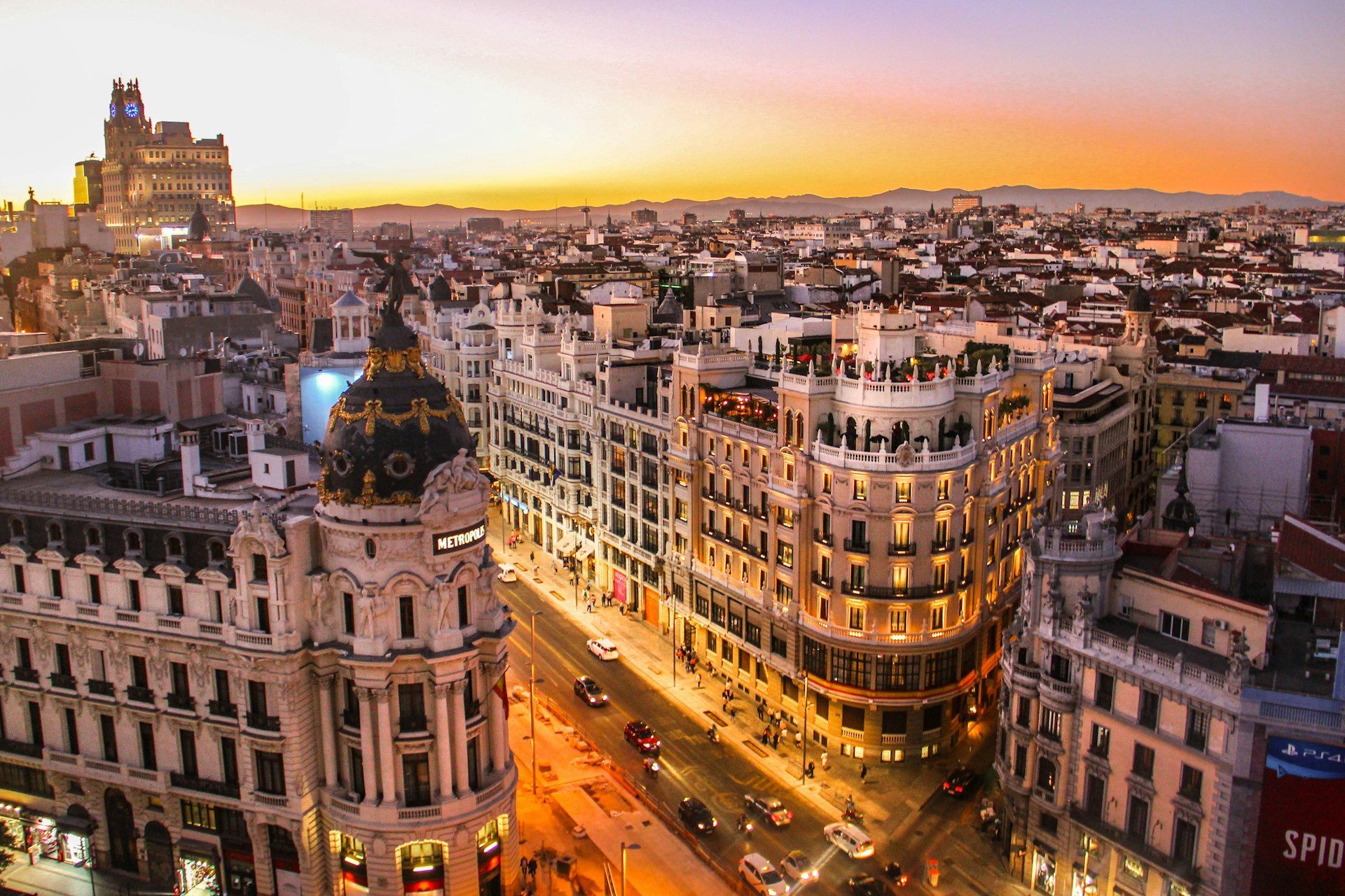Madrid, skyline en sfeer van de stad