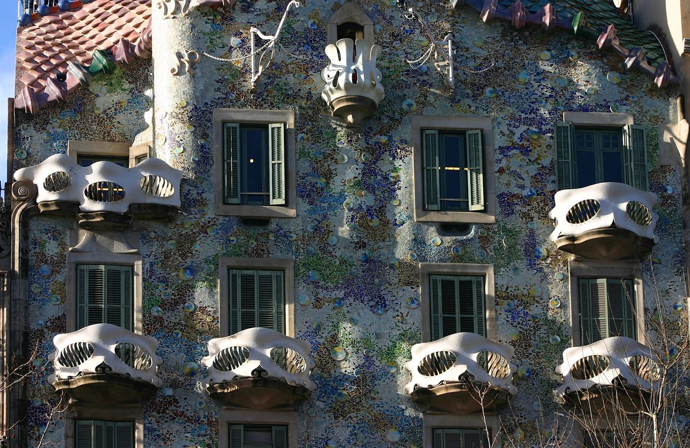 Casa Batlló aan Passeig de Gràcia in Barcelona