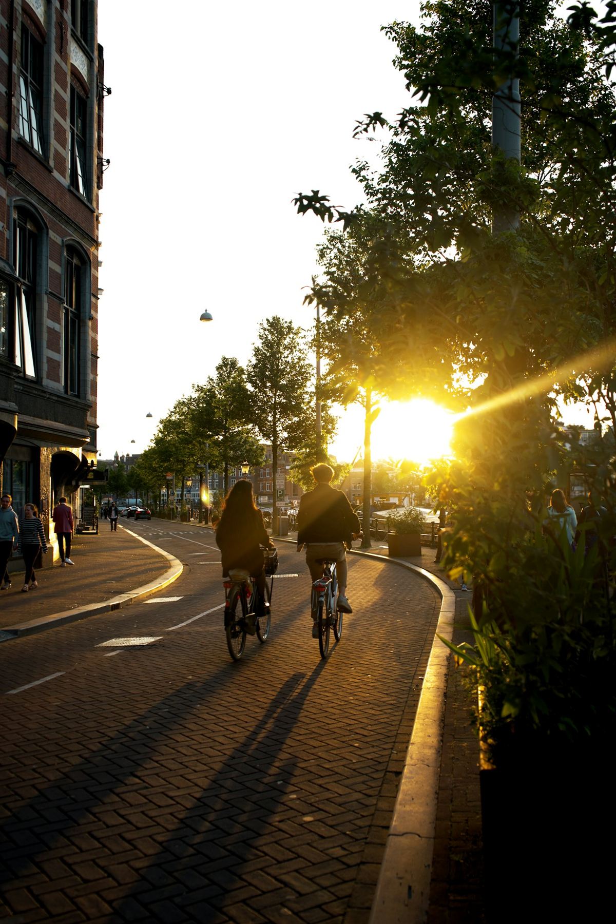 Fietsers op een stadsfietstour
